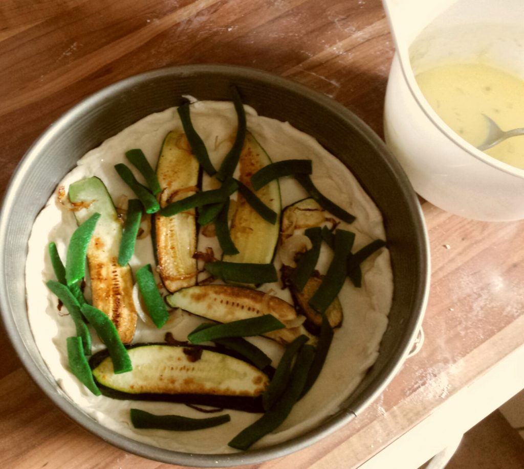 Quiche mit Bohnen und Zucchini